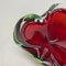 Large Murano Glass Red-Green Bowl Element Shell Ashtray Murano, Italy, 1970s, Image 5