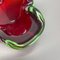Large Murano Glass Red-Green Bowl Element Shell Ashtray Murano, Italy, 1970s 8