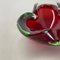 Large Murano Glass Red-Green Bowl Element Shell Ashtray Murano, Italy, 1970s 10