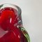 Large Murano Glass Red-Green Bowl Element Shell Ashtray Murano, Italy, 1970s 7