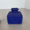 Vaso astratto in ceramica blu attribuito a Silberdistel, Germania occidentale, anni '70, Immagine 11
