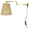 Minimalist Adjustable Swing Arm Brass Wall Light from Stilnovo, Italy, 1970s 1