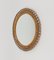 Mid-Century Round Rattan and Bamboo Wall Mirror, Italy, 1960s 10