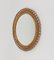 Mid-Century Round Rattan and Bamboo Wall Mirror, Italy, 1960s, Image 10