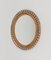 Mid-Century Round Rattan and Bamboo Wall Mirror, Italy, 1960s 9