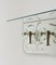 Mid-Century Coat Rack Shelf in Mirror, Brass & Glass attributed to Cristal Art, Italy, 1950s, Image 17