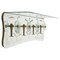 Mid-Century Coat Rack Shelf in Mirror, Brass & Glass attributed to Cristal Art, Italy, 1950s 1