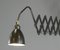Lámpara tijera industrial de pared de Agi, años 30, Imagen 3