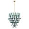 White and Octanium Murano Glass Petal Chandelier, Italy, 1990s 1