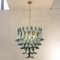 White and Octanium Murano Glass Petal Chandelier, Italy, 1990s, Image 2