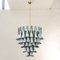 White and Octanium Murano Glass Petal Chandelier, Italy, 1990s 3