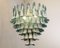White and Octanium Murano Glass Petal Chandelier, Italy, 1990s 6