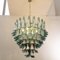 White and Octanium Murano Glass Petal Chandelier, Italy, 1990s 5