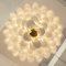 Lampadario a forma di petalo in vetro di Murano bianco e cristallo, Italia, anni '90, Immagine 8