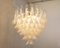 White and Crystal Color Murano Glass Petal Chandelier, Italy, 1990s 6