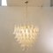 White and Crystal Color Murano Glass Petal Chandelier, Italy, 1990s 3