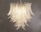 Large Suspension Chandelier with Murano Clear Glass Leaves, Italy, 1990s, Image 5