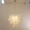 Large Suspension Chandelier with Murano Clear Glass Leaves, Italy, 1990s, Image 3