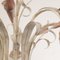 Hängender Kronleuchter mit 5 Leuchten aus weißem Muranoglas & handgefertigter Messingstruktur, Italien, 1980er 8