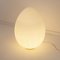 Vintage Italian Egg Table Lamp in Satin White Murano Glass 7