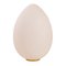 Lampe de Bureau Egg Vintage en Verre de Murano Blanc Satiné, Italie 1
