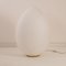 Vintage Italian Egg Table Lamp in Satin White Murano Glass 3