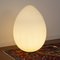 Lampe de Bureau Egg Vintage en Verre de Murano Blanc Satiné, Italie 4