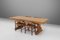Mesa de comedor francesa rústica de madera, años 50, Imagen 15