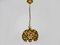 Italian Suspension in Gold Metal with Gold Leaf, 1970s, Image 4