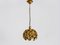 Italian Suspension in Gold Metal with Gold Leaf, 1970s, Image 1