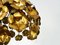 Lampada a sospensione in metallo dorato con foglia d'oro, Italia, anni '70, Immagine 6