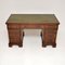 Antique Victorian Leather Top Pedestal Desk, 1860s 1