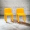 Model 4875 Chairs in Yellow by Carlo Bartoli for Kartell, 1980s, Set of 2 10