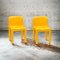 Model 4875 Chairs in Yellow by Carlo Bartoli for Kartell, 1980s, Set of 2, Image 10