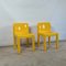 Chaises Modèle 4875 Jaunes par Carlo Bartoli pour Kartell, 1980s, Set de 2 1