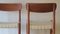 Sillas de comedor o auxiliares danesas de teca con asientos de malla, años 60. Juego de 2, Imagen 4