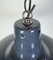 Italian Industrial Dark Blue Enamel Pendant Lamp, 1960s 7