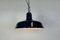 Italian Industrial Dark Blue Enamel Pendant Lamp, 1960s 13