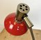 Vintage East German Red Table Lamp from Aka Leuchten, 1970s 9