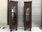 Oak Cabinets with Crystal Glass Doors, 1932, Set of 2 2