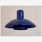 Lámpara colgante danesa vintage en azul, años 60, Imagen 5