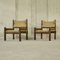 Mahogany and Woven Palm Fiber Armchairs, 1960s, Set of 2 12