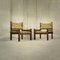 Mahogany and Woven Palm Fiber Armchairs, 1960s, Set of 2, Image 13