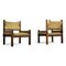 Mahogany and Woven Palm Fiber Armchairs, 1960s, Set of 2 14