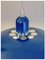 Vintage Scandinavian Blue Layer Pendant Lamp, 1980s 5
