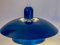 Vintage Scandinavian Blue Layer Pendant Lamp, 1980s 4