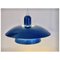 Vintage Scandinavian Blue Layer Pendant Lamp, 1980s 1