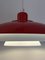 Vintage Scandinavian Pendant Lamp in Red and White, 1980s 6