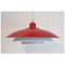 Vintage Scandinavian Pendant Lamp in Red and White, 1980s 1