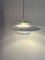 Lámpara colgante escandinava grande en blanco, años 80, Imagen 8